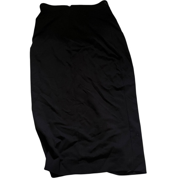 Iris & Ink Asymmetrical Midi Pencil Skirt Viscose Blend Women Black US 6 - Picture 4 of 6